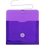 JAM Paper Plastic Envelopes with Button and String Tie Closure, Index Booklet, 5.5 x 7.5, Purple, 12/Pack (920B1PU)~#|#~sp73451318_sc7