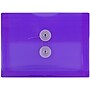 JAM Paper Plastic Envelopes with Button and String Tie Closure, Index Booklet, 5.5 x 7.5, Purple, 12/Pack (920B1PU)~#|#~sp73451324_sc7