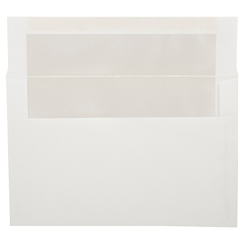 JAM Paper A9 Foil Lined Invitation Envelopes, 5.75 x 8.75, White with Ivory Foil, 25/Pack (532412546) image 1