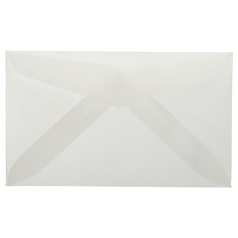 JAM Paper 2Pay Translucent Vellum Envelopes, 2.5 x 4.25, Clear, 100/Pack (900767740A) image 1