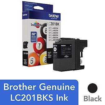 Brother LC201BKS Black Standard Yield Ink Cartridge (LC201BKS)