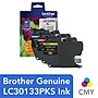Brother LC30133PKS Cyan/Magenta/Yellow High Yield Ink Cartridge, 3/Pack ~#|#~sp73453209_sc7