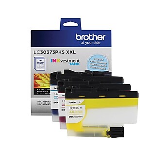 Brother LC3037 Cyan/Magenta/Yellow Super High Yield Ink Tank Cartridge, 3/Pack