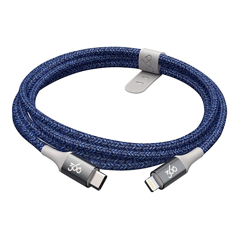 360 Electrical Lightning USB Cable for iPhone/iPad/iPod Touch, Navy (360704-NV) image 1