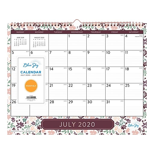 staples calendar 2021 2020 2021 Blue Sky 12 X 15 Wall Calendar Lauren Multicolor 119459 At Staples staples calendar 2021
