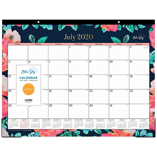 Shop Staples For 2020 2021 Blue Sky 17 X 22 Desk Pad Calendar