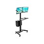 Mount-It! Metal Mobile A/V Cart with Swivel Wheels, Black (MI-7986)~#|#~sp73453530_sc7