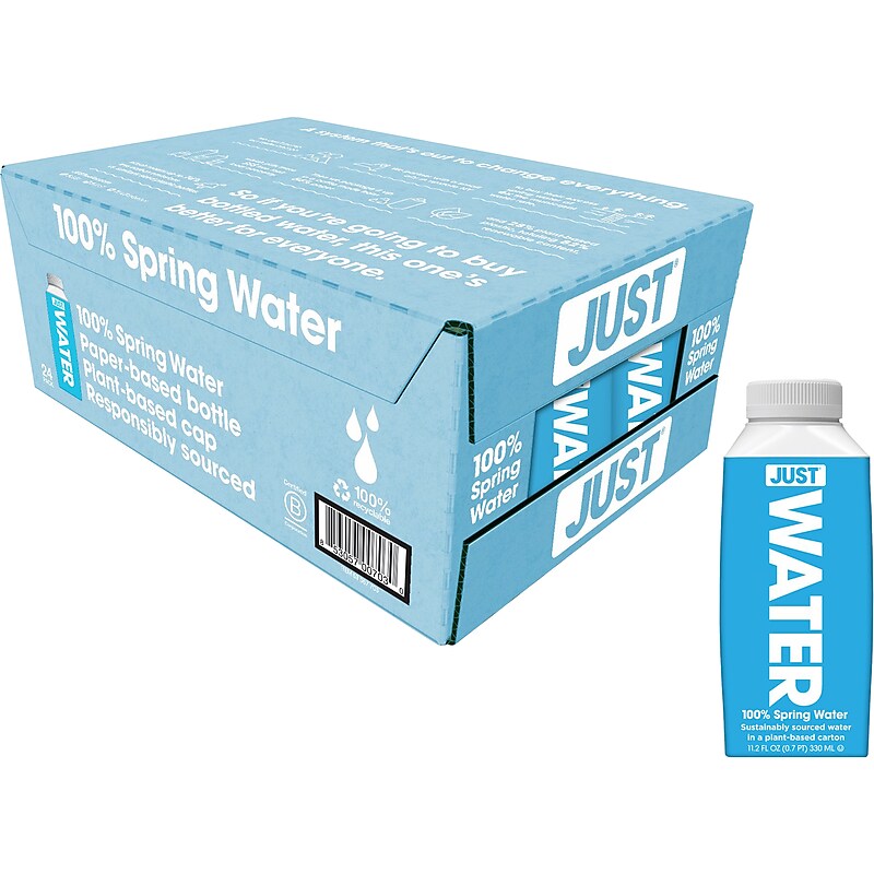 Just Water 100% Spring Water, 11.2 oz., 24/Carton (00703) image 1