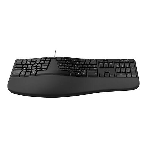 Microsoft Ergonomic Keyboard Black Lxm Staples