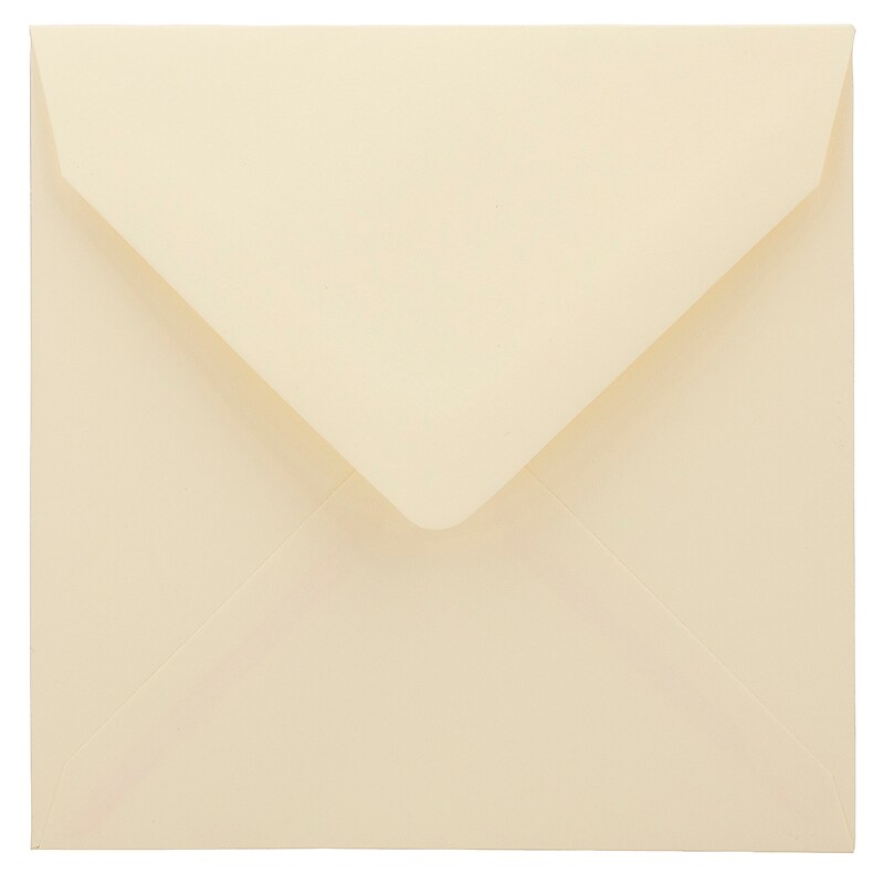 JAM Paper 5 x 5 Square Invitation Envelopes with Euro Flap, Ivory, Bulk 250/Box (2792256H) image 1