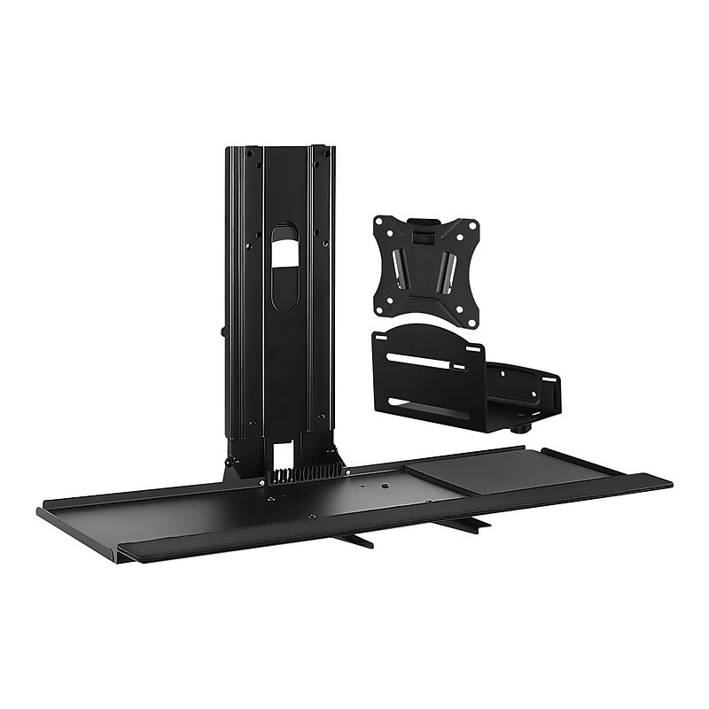 Mount-lt! Adjustable Monitor and Keyboard Wall Mount, Up to 32", Black (MI-7919) image 1