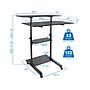 Mount-It! 39.5"W Adjustable Steel Standing Desk, Gray/Black (MI-7970)~#|#~sp73744363_sc7