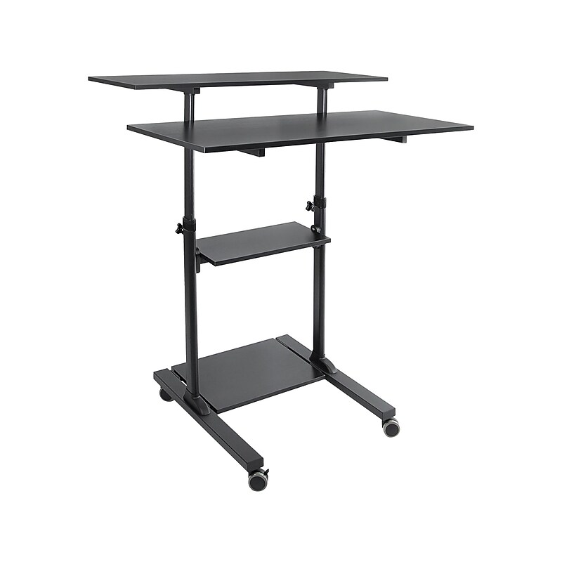 Mount-It! 39.5"W Adjustable Steel Standing Desk, Black (MI-7970B) image 1