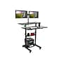Mount-It! 39.5"W Adjustable Steel Standing Desk with Dual Monitor Mount, Black (MI-7972B)~#|#~sp73834118_sc7