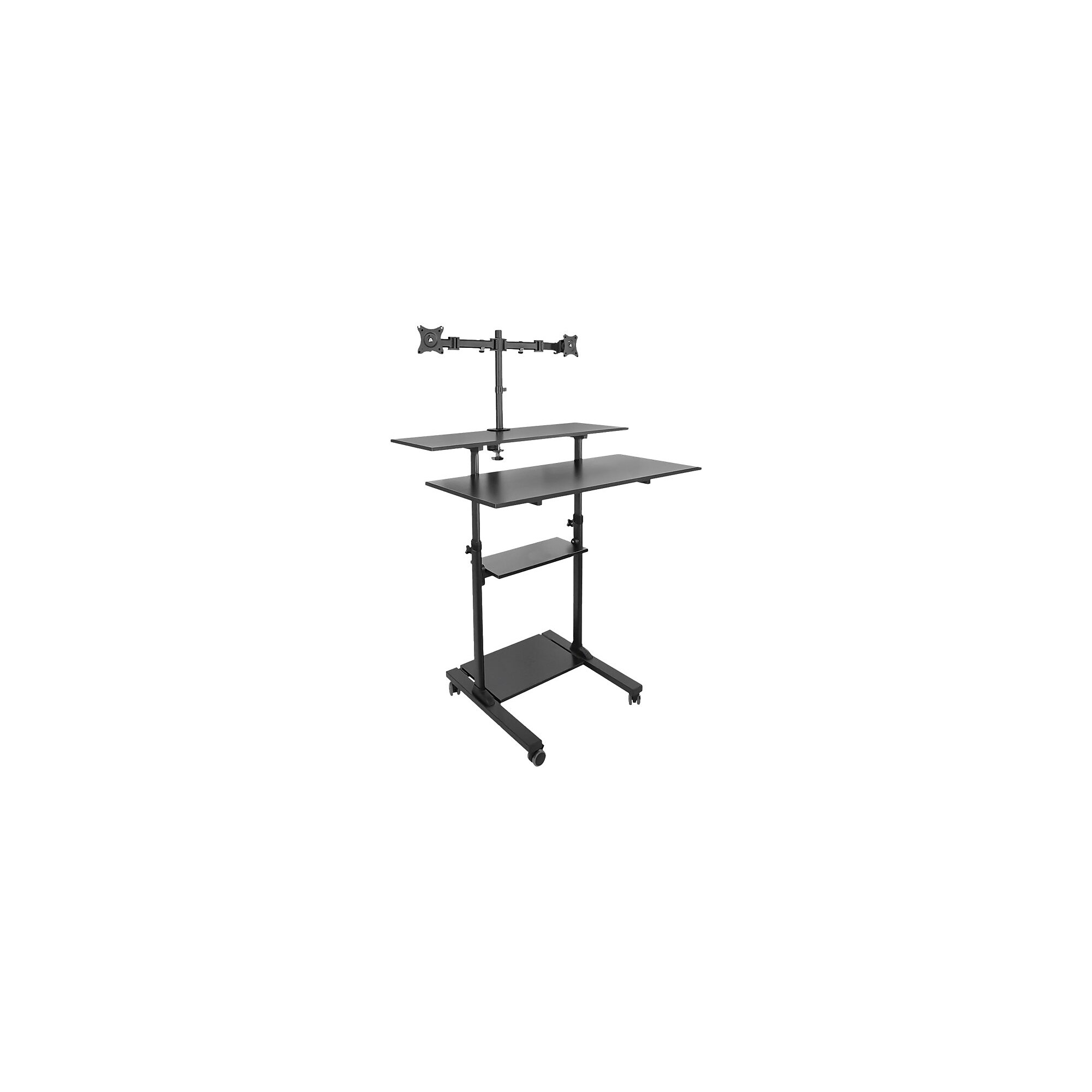 Mount-It! 39.5″W Adjustable Steel Standing Desk with Dual Monitor Mount, Black (MI-7972B) Sansujyuku sansujyuku.com