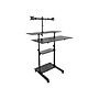 Mount-It! 39.5"W Adjustable Steel Standing Desk with Dual Monitor Mount, Black (MI-7972B)~#|#~sp73834119_sc7
