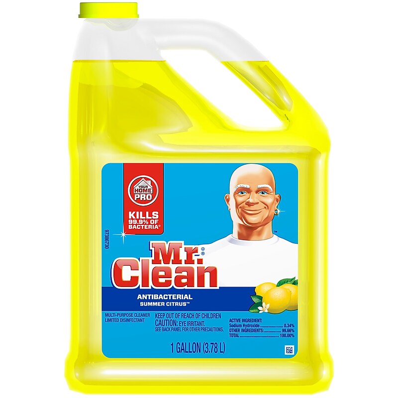 Mr. Clean Multipurpose Cleaner, Summer Citrus Scent, 128 oz. (23123) image 1