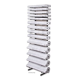 Brookside Design Vis-i-Rack High Capacity 13 Bin Blueprint Roll File Storage Rack, Textured Black (VR864)