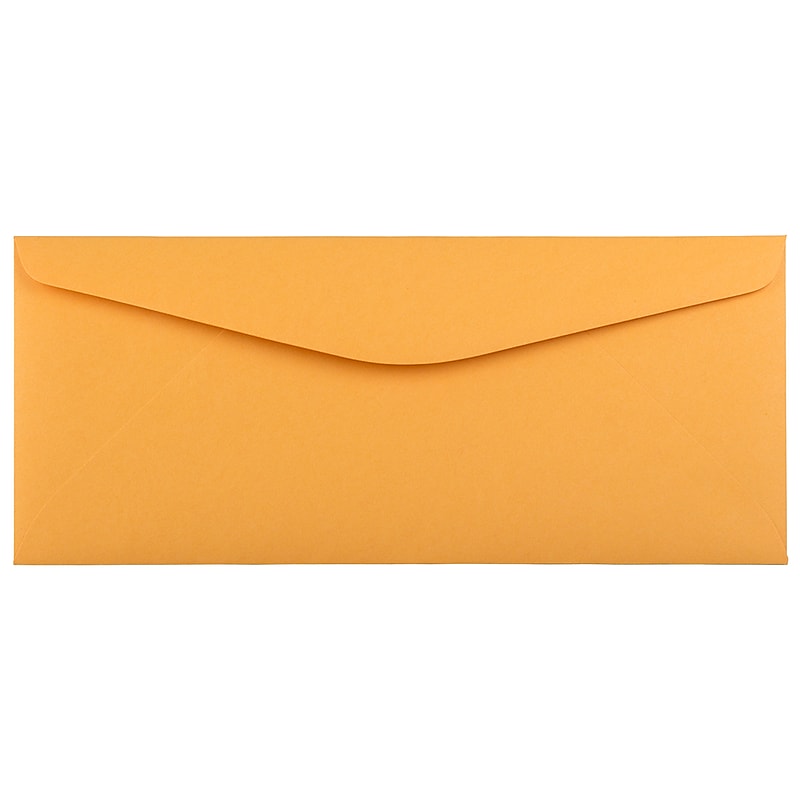 JAM Paper #11 Business Envelope, 4 1/2" x 10 3/8", Brown Kraft, 1000/Carton (01633180B) image 1