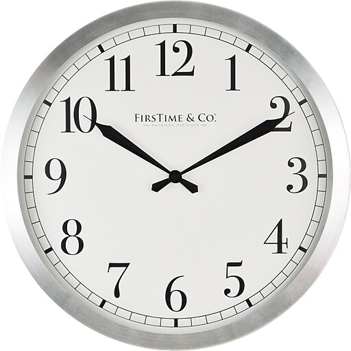 FirsTime 15.75" Soho Steel Wall Clock (31019) Staples
