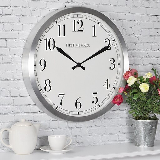 FirsTime 15.75" Soho Steel Wall Clock (31019) Staples