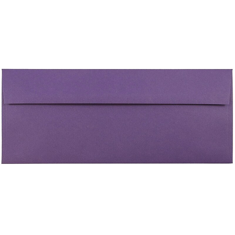 JAM Paper #10 Business Envelopes, 4.125 x 9.5, Dark Purple, Bulk 1000/Carton (563912516B) image 1