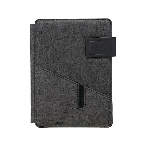 Gry Mattr Polyester Padfolio/Notepad, Black (1902 GM043B) at Staples