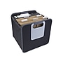 Meori Foldable Fabric Office File Tote 13"x13"x12", Lava Black (A100094)~#|#~sp74435944_sc7