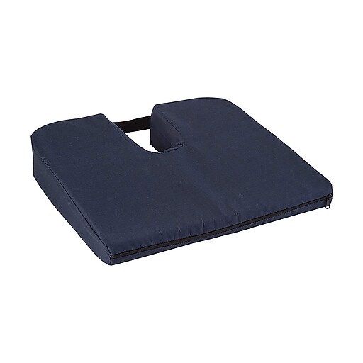 DMI Sloping Seat Coccyx Cushion, Foam, Navy Blue (51379382400) Staples