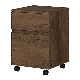Bush Furniture Anthropology 2 Drawer Mobile File Cabinet, Rustic Brown Embossed (ATH011RB)