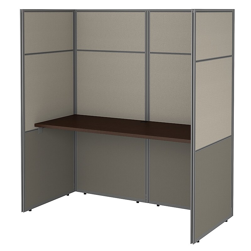 Bush Business Furniture Easy Office 66"H x 61"W Cubicle Panel Workstation, Mocha Cherry (EODH260MR-03K) image 1