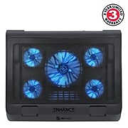ENHANCE XL Gaming Laptop Cooler Pad with 5 Oversized LED Fans for Max Cooling , Adjustable Viewing Stand (4333482)