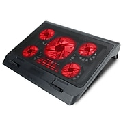 ENHANCE XL Gaming Laptop Cooler Pad with 5 Oversized LED Fans for Max Cooling , Adjustable Viewing Stand (ENGXC10100RDEW)