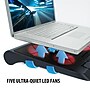 Enhance XL Gaming Laptop Cooler Pad with 5 Oversized LED Fans, 2 USB Ports, Black (ENGXC10100RDEW)~#|#~sp7485800_sc7