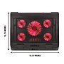 Enhance XL Gaming Laptop Cooler Pad with 5 Oversized LED Fans, 2 USB Ports, Black (ENGXC10100RDEW)~#|#~sp7485804_sc7