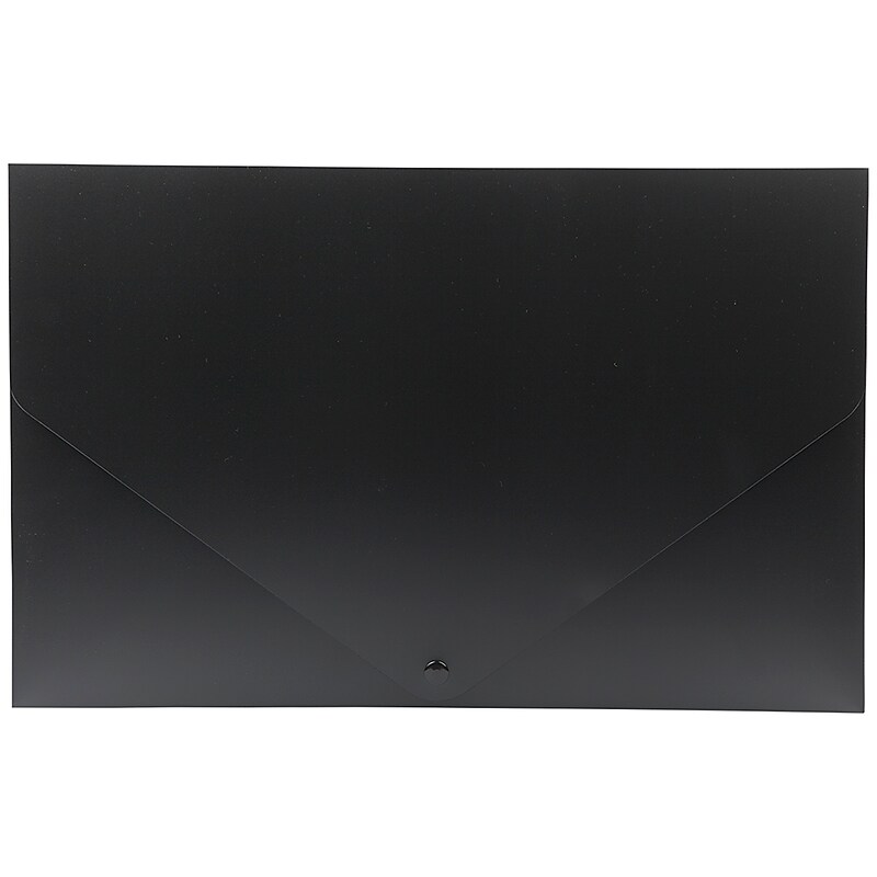 JAM Paper Plastic Portfolio Case with Snap Closure, Black (2254027) image 1