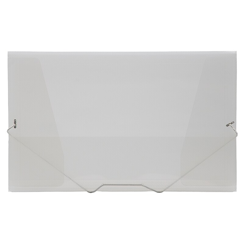 JAM Paper Plastic Portfolio Case with Elastic Closure, Clear (332537) image 1