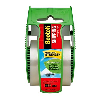 Scotch® Greener Commercial Grade Packaging Tape with Dispenser, 1.88" x 19.4 yds., Clear (175G)