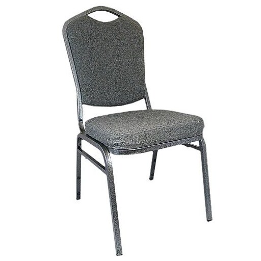 Advantage Charcoal Grey Crown Back Banquet Chair (CBBC109) at Staples
