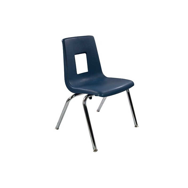 Advantage Plastic Student Stacking School Chair, Navy, 50/Pack (ADVSSC16NAVY50) image 1