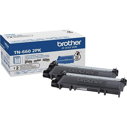 Brother TN660 Black Toner Cartridge, High Yield, 2/Pack at Staples