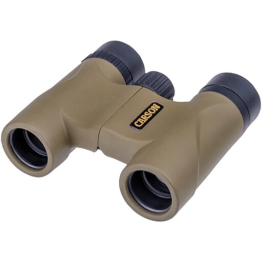 Carson Optical Stinger Compact Portable 8x 22 mm Binoculars, Brown
