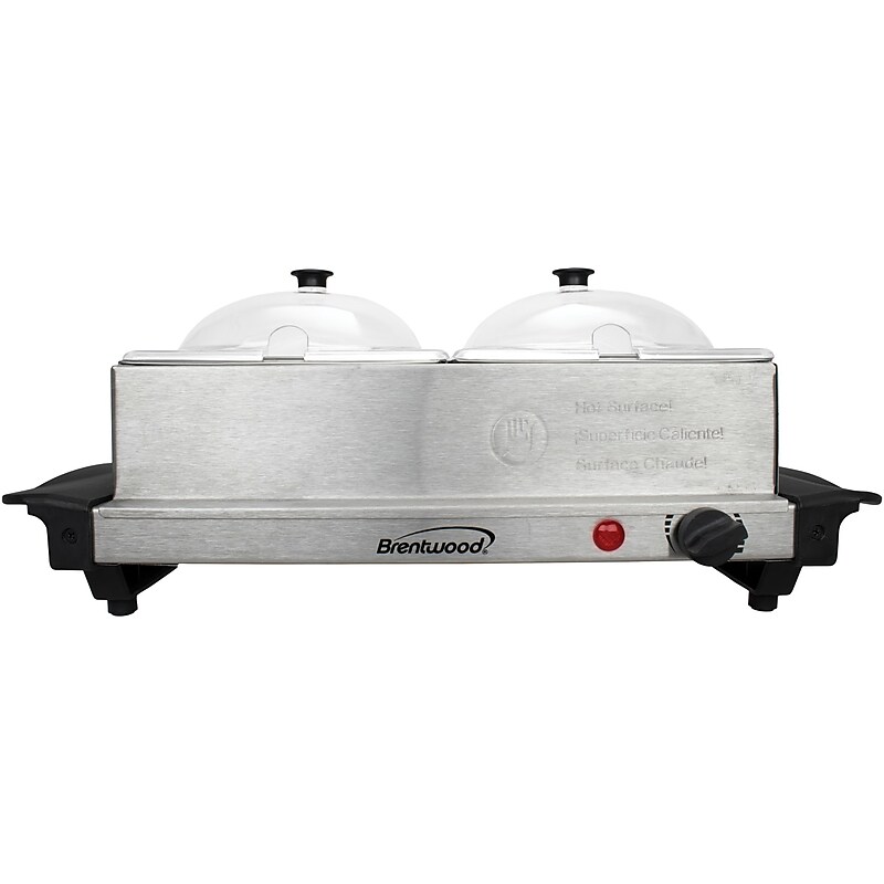 Brentwood Appliances 3-quart 2-pan Buffet Server And Warming Tray(Bf-215) image 1