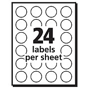 Avery Laser/Inkjet Color Coding Labels, 3/4" Dia., Red, 1008 Labels Per Pack (5466)