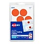 Avery Laser Color Coding Labels, 1 1/4" Dia., Neon Red, 8/Sheet, 50 Sheets/Pack (5497)~#|#~sp75153486_sc7
