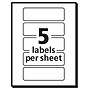 Avery Laser Color Coding Labels, 1" x 3", Neon Green, 5/Sheet, 40 Sheets/Pack (5494)~#|#~sp75153492_sc7