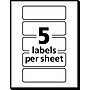 Avery Laser Color Coding Labels, 1" x 3", Neon Orange, 5/Sheet, 40 Sheets/Pack (5477)~#|#~sp75153499_sc7