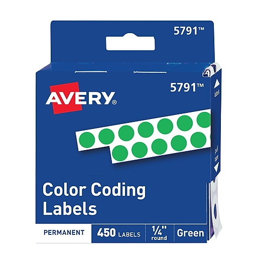 1500 PCS Green Round Color Coding Circle Dots Inventory Stickers Labels with Perforation Line in Roll Each Measures 1 in Diameter 