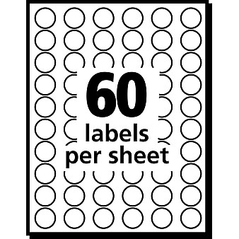 Avery Removable Self-Adhesive Round Paper Color-Coding Label, Orange, 1/2"(Dia), 840/Pack (5062)