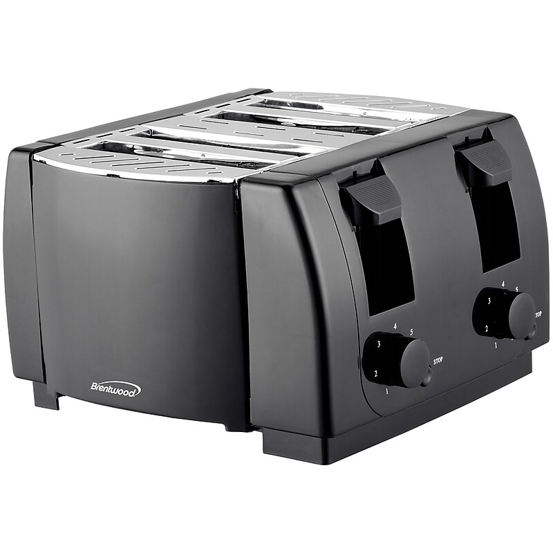 Brentwood Appliances Cool Touch 4-Slice Toaster, Black (TS-285) image 1